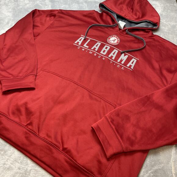 Alabama Crimson Tide Hoodie Sweatshirt Mens 2XL Red Embroidered Knights Apparel - Picture 1 of 9